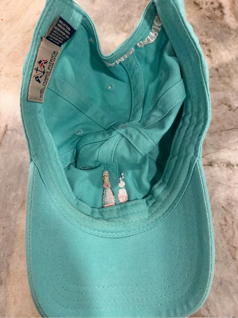 Kiel James Patrick Turquoise 'Rosé All Day' Embroidered Baseball Cap - Picture 3 of 3